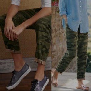 Soft Surroundings Rila Weekend Green Camo Jogger Pants Size Medium